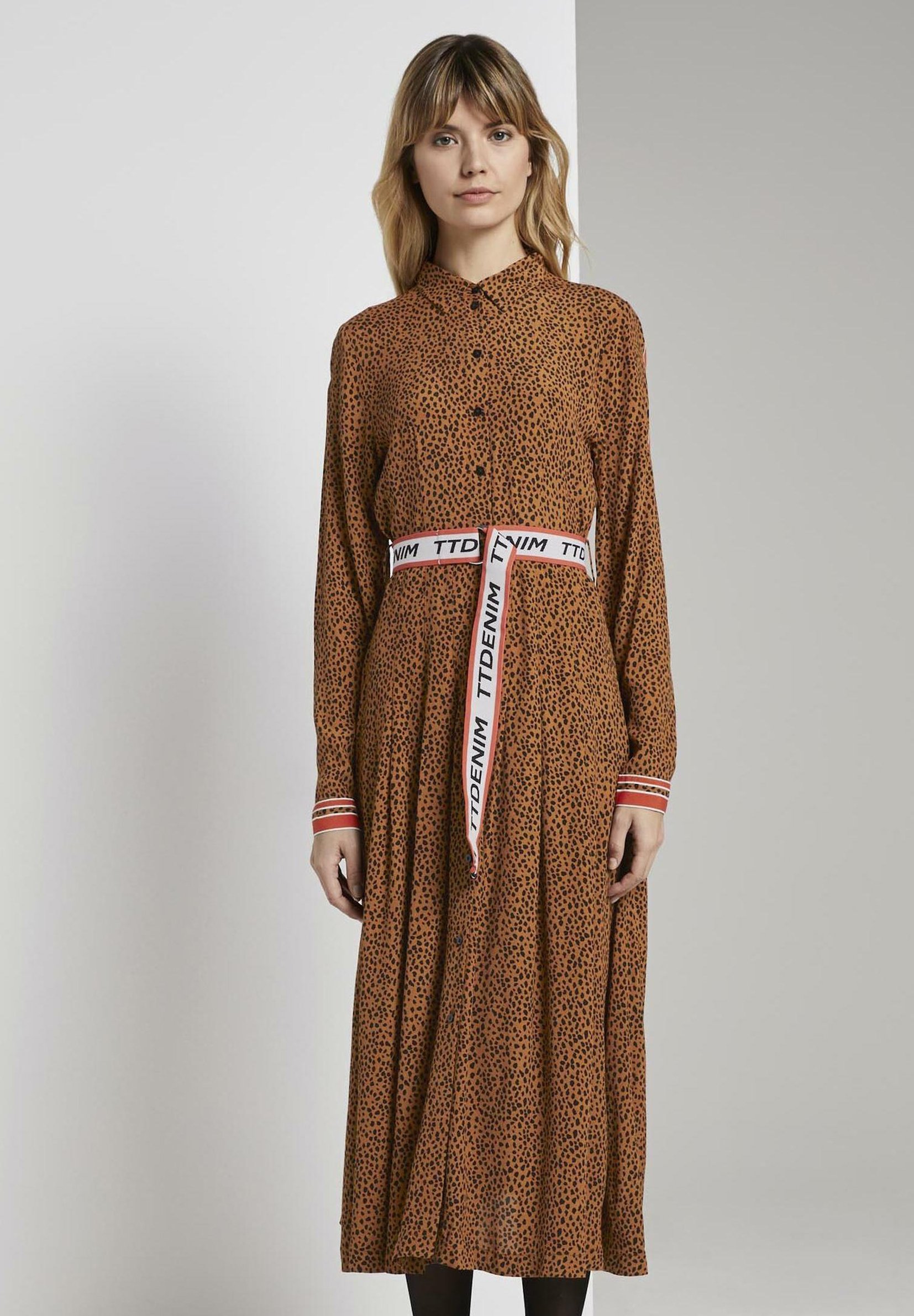 Tom Tailor Denim Blusenkleid Brown Leo Print Braun Zalando At 