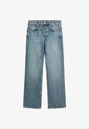 Massimo Dutti, MID-WAIST WIDE-LEG JEANS - Straight leg jeans - blue denim