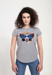 Henry Tiger NERF UNBEATEN BADGE - Triko s potiskem - melange grey