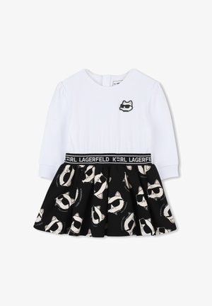 KARL LAGERFELD KIDS Jerseyjurk - white/black