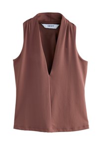 REGULAR FIT - DEEP V-NECK SLEEVELESS  - Top - dark pink