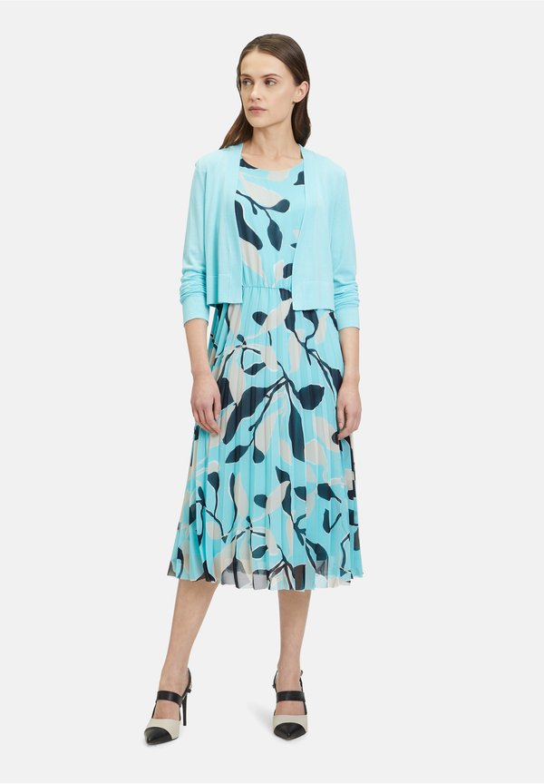 OHNE VERSCHLUSS - Strickjacke - türkis