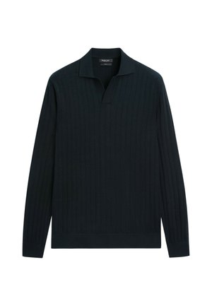 Massimo Dutti, Polo - mottled dark blue