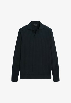 Massimo Dutti, Polo - mottled dark blue