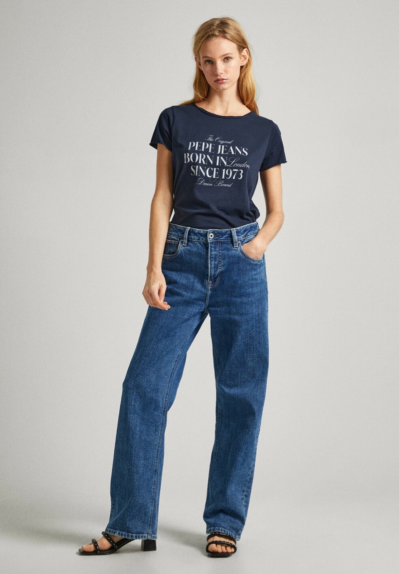 Pepe Jeans T-shirt print donkerblauw
