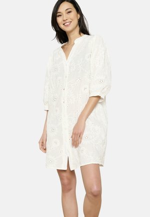 BOHO EMBROIDERED - Shirt dress - vanilla white