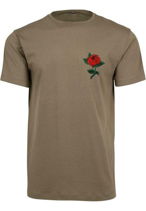 ROSE - T-shirt con stampa - olive