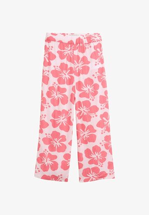 WIDE LEG - Trousers - big pink flower