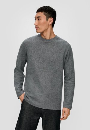 s.Oliver MIT CREWNECK - Langarmshirt - graphit