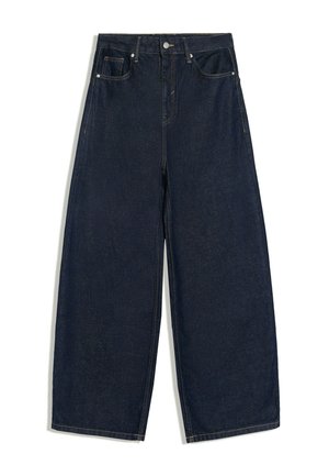 Bershka, WITH BACK BUCKLE - BARREL JEANS - Wide leg - royal blue