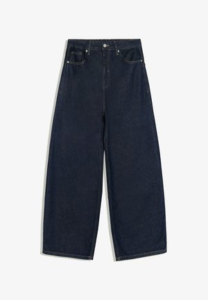 Bershka, WITH BACK BUCKLE - BARREL JEANS - Wide leg - royal blue