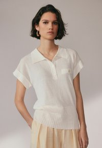 Next - SHORT SLEEVE - REGULAR FIT - Polosärk - ecru white Väikepilt 1