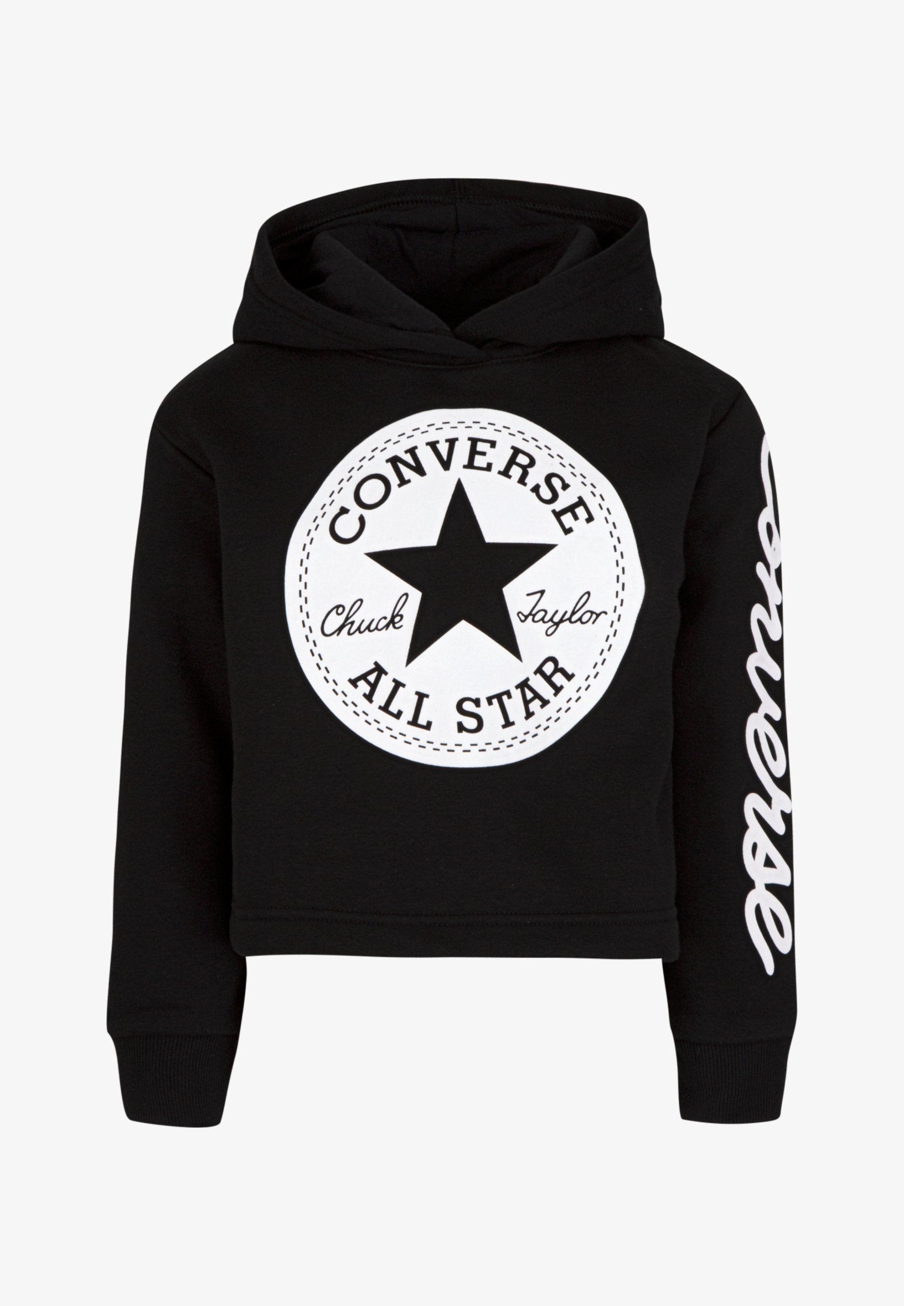 Converse CHUCK PATCH CROPPED Felpa con cappuccio black/nero