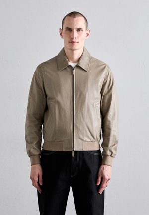 BLOUSON JACKET - Veste en cuir - beige