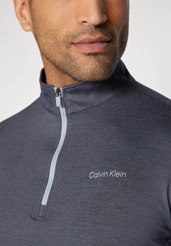 NEWPORT HALF ZIP - Long sleeved top - charcoal marl2