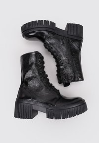 *Art Bottines à plateau - black