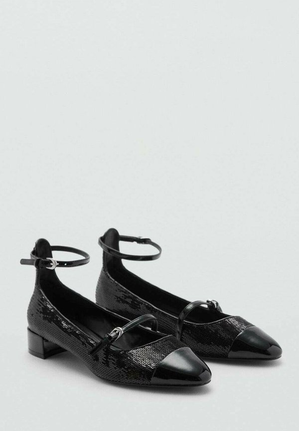 Ankle strap ballet pumps - schwarz2