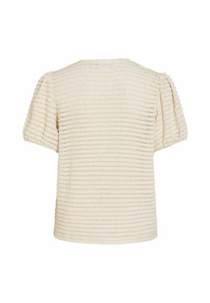 VILA, SHORT SLEEVED TOP VILOGAN ROUND NECK - Blouse - birch