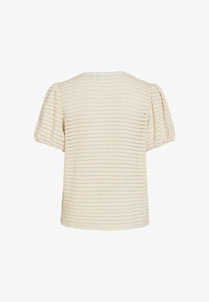 VILA, SHORT SLEEVED TOP VILOGAN ROUND NECK - Blouse - birch