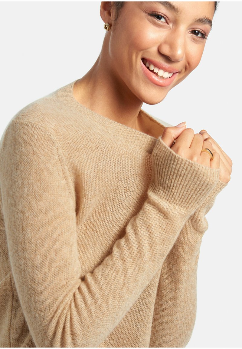 Damen Strickjacken | Include Strickpullover sand-melange/beige - NB02624 Damen Strickjacken | Include Strickpullover sand-melange/beige - NB02624