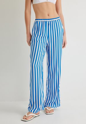 WIDE LEG - Tygbyxor - blue