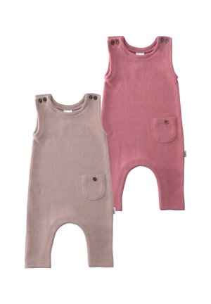 STRAMPLER 2 PACK - Jumpsuit - braun rosa