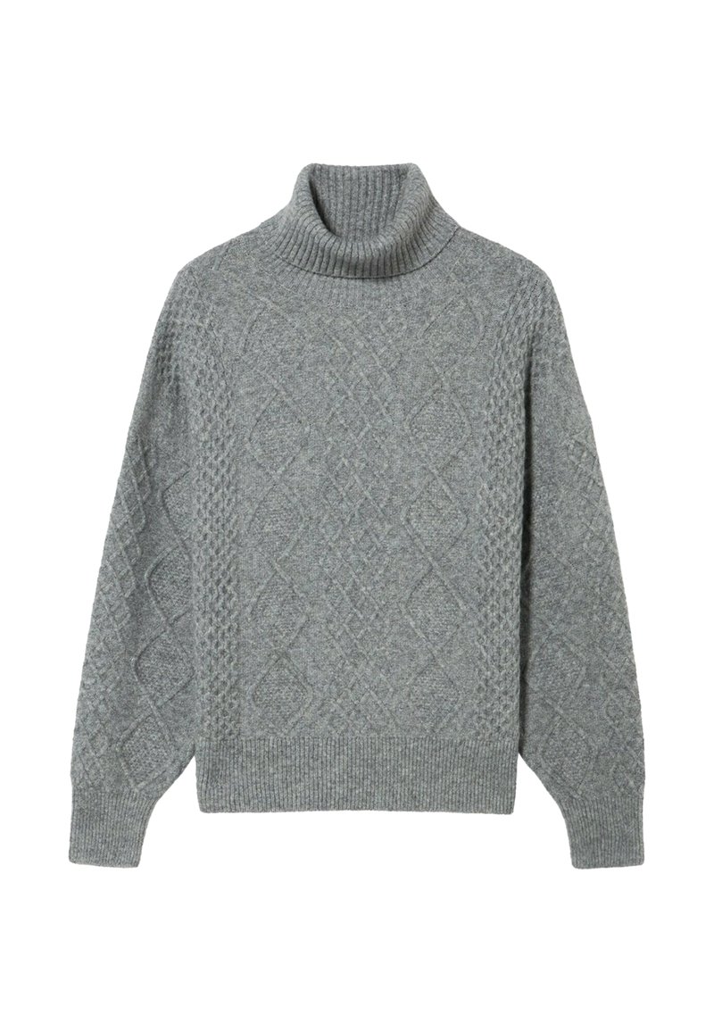 Gianni Kavanagh Dolcevita GK Core Maglione Donna Grigio - Slim Fit A Collo Alto, Maniche Lunghe