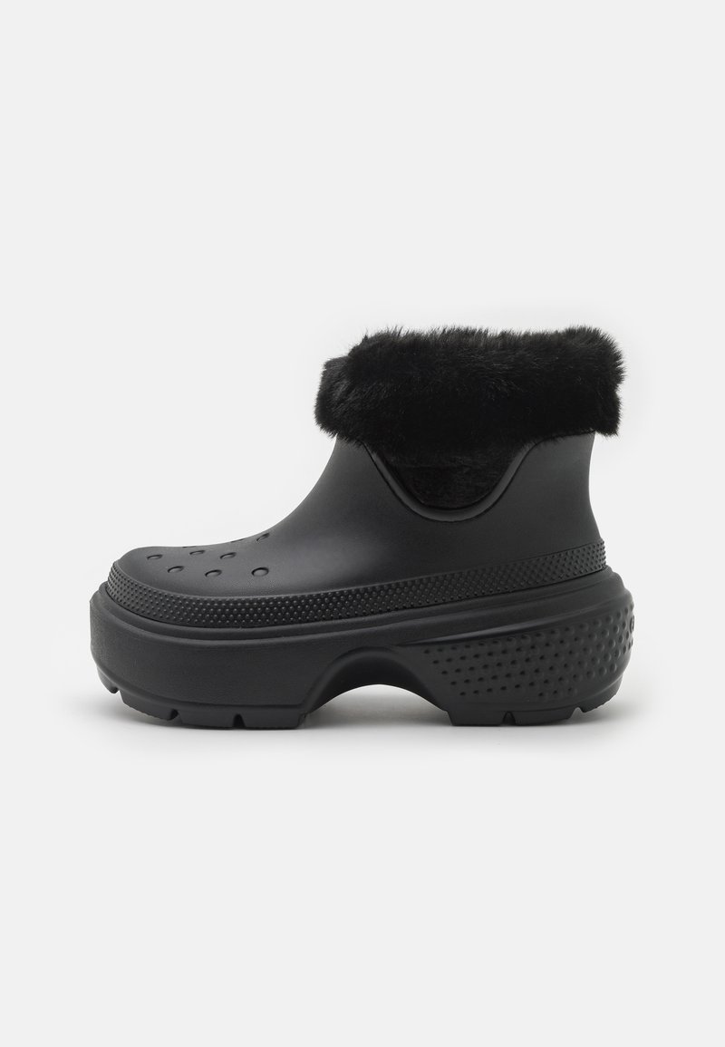 Crocs Enkellaarsjes met plateauzool zwart