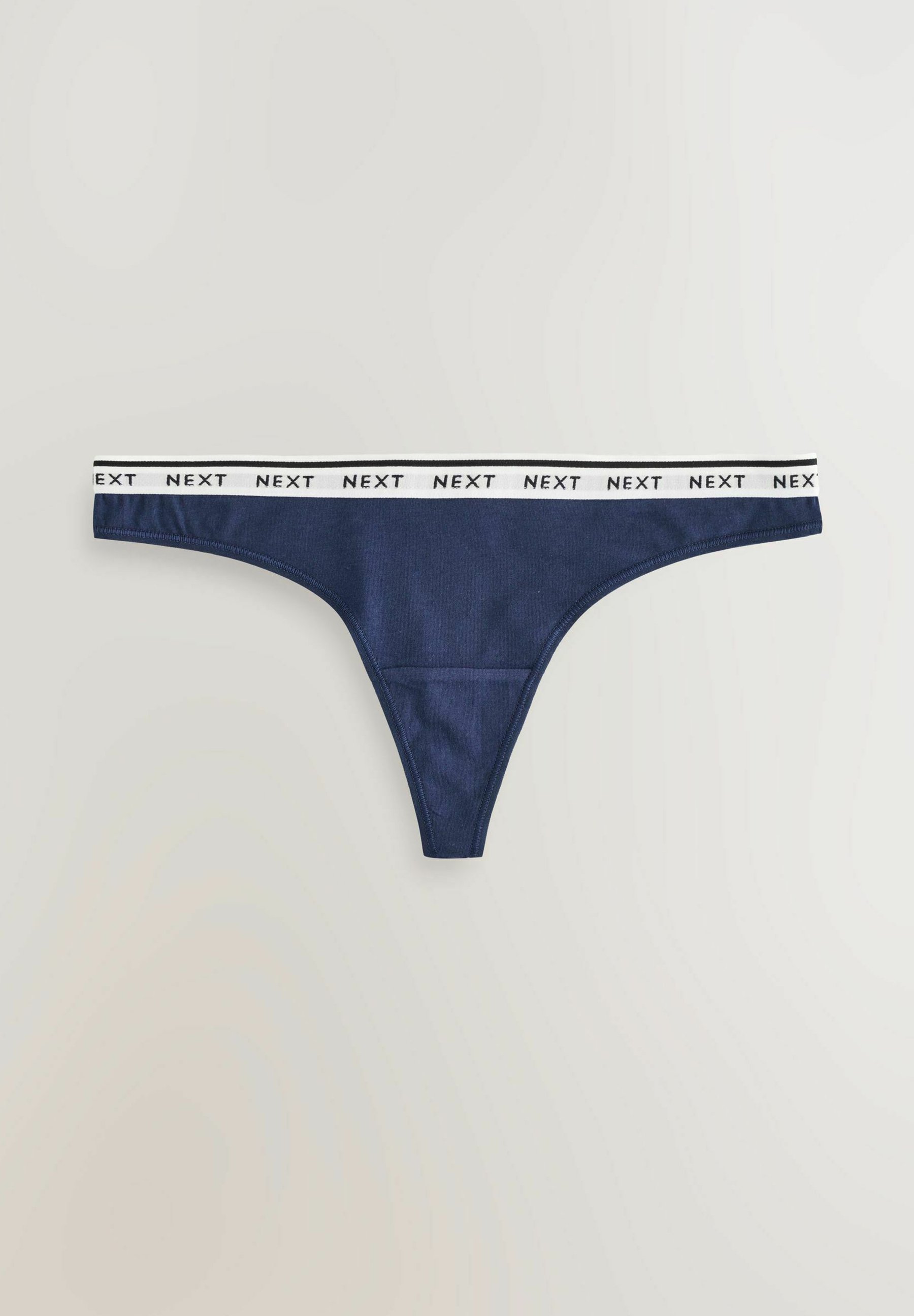 Next MONO PRINT RICH LOGO KNICKERS FOUR PACK - String - navy