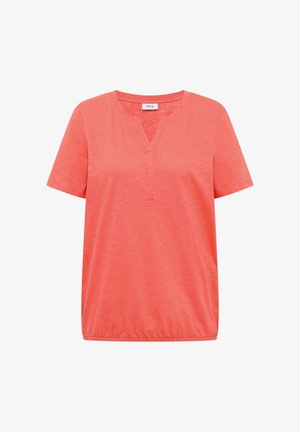 Cecil, BASIC SHIRT IN A TUNIC LOOK - T-shirt basique - shiny coral