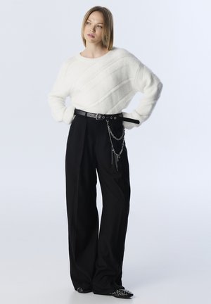 WIDE LEG  - Pantalon classique - black