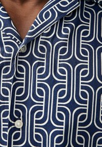 Next LINEN BLEND PRINTED SHORT SLEEVE .  - REGULAR FIT - Hemd - navy blue