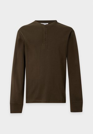 Filippa K, HENLEY - Блуза с дълги ръкави - dark moss green