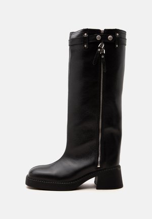 MIISTA, IZOLDA ZIPPER TALL BOOTS - Platform boots - black