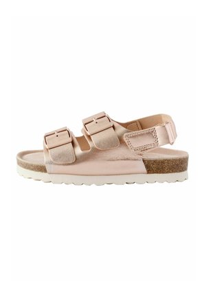 WIDE FIT - TOUCH FASTENING STRAP - Sandalias - rose gold metallic