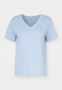 GANT - REG SHIELD V-NECK - T-Shirt basic - dove blue Thumbnail-Bild 1