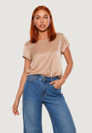 I AM, TOP VISCOSA SATINATO 1951V39 - Blusa - bronze