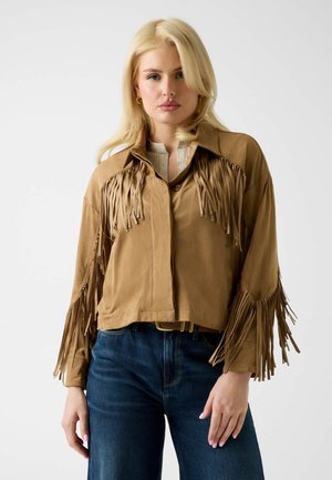 KURZE MIT FRANSEN - Giacca leggera - beige