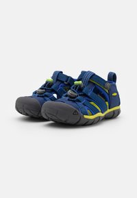 Keen SEACAMP II CNX CHILDREN UNISEX - Pārgājienu sandales - blue depths/chartreuse