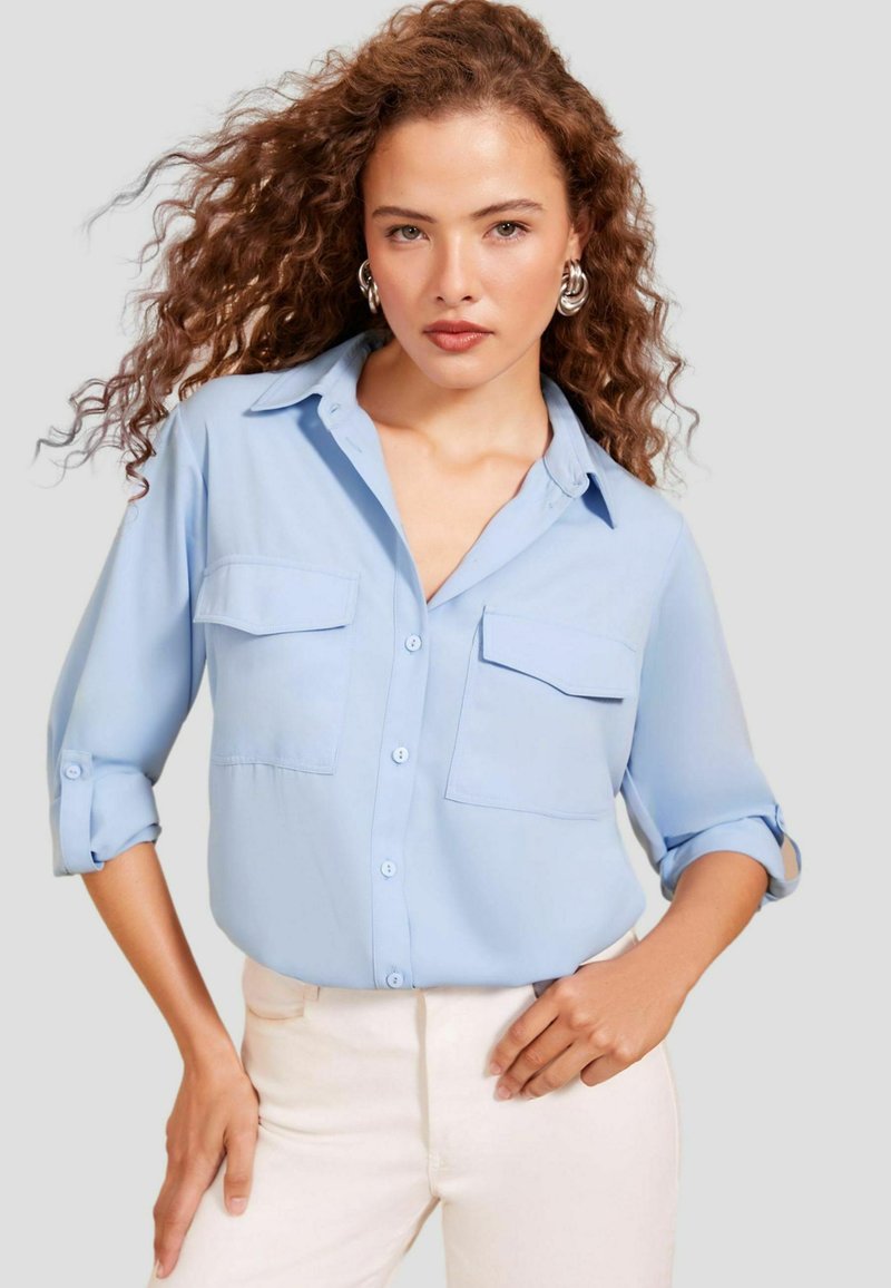Friends Like These LONG SLEEVE UTILITY STYLE - REGULAR FIT - Button-down blouse - blue
