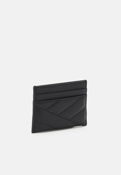 Tory Burch KIRA CHEVRON CARD CASE - Lommebok - black