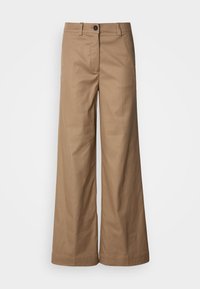 PANTS WIDE LEG TAILORED WAISTBAND FRENCH POCKETS PATCH POCKETS - Pantalones - dusty earth