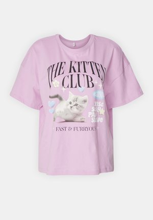 ONLY ONLLKELLY CATS BOX - Trükipildiga T-särk - pastel lavender