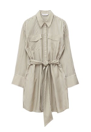 & OTHER STORIES, TIE-BELT MINI  - Shirt dress - white green