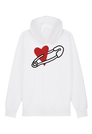 COEUR PINS BACK EMBROIDERY - Hoodie - white