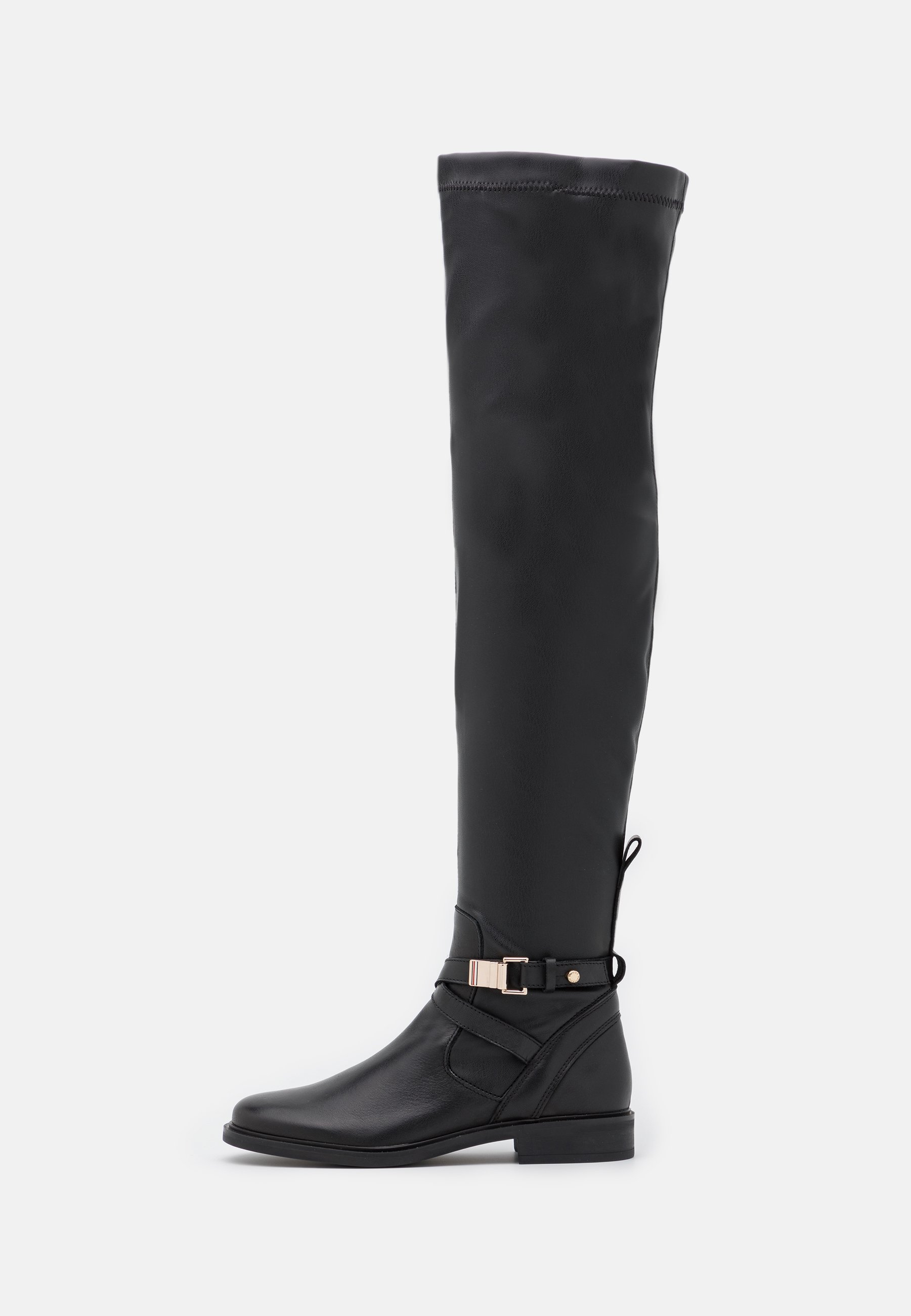 Tommy Hilfiger HARDWARE BOOT - Overknee laarzen - black/Zwart - Zalando.nl