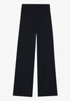 HIGH RISE WIDE LEG YOGA PANTS - Tajice - black