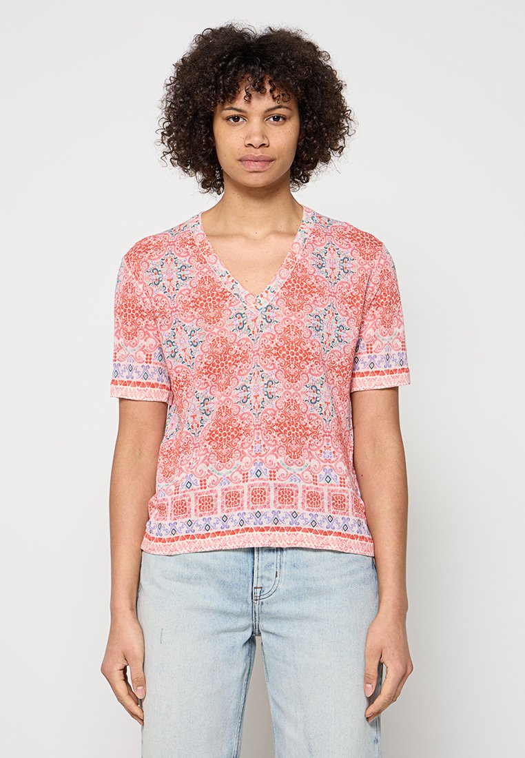 Ivko T-shirt print koraalrood