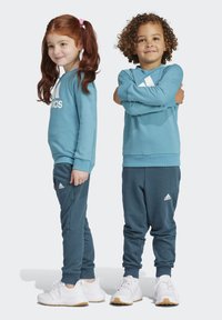 adidas Performance KIDS UNISEX SET - Pantalones deportivos - arctic fusion/white/arctic night/white