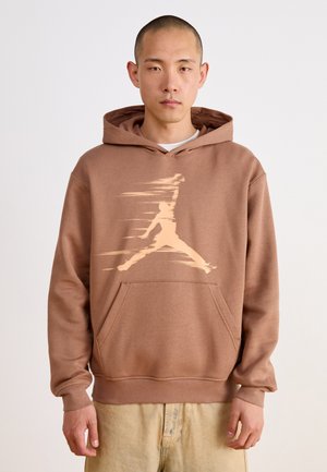 M J HBR FLC PO - Huppari - archaeo brown/orange chalk